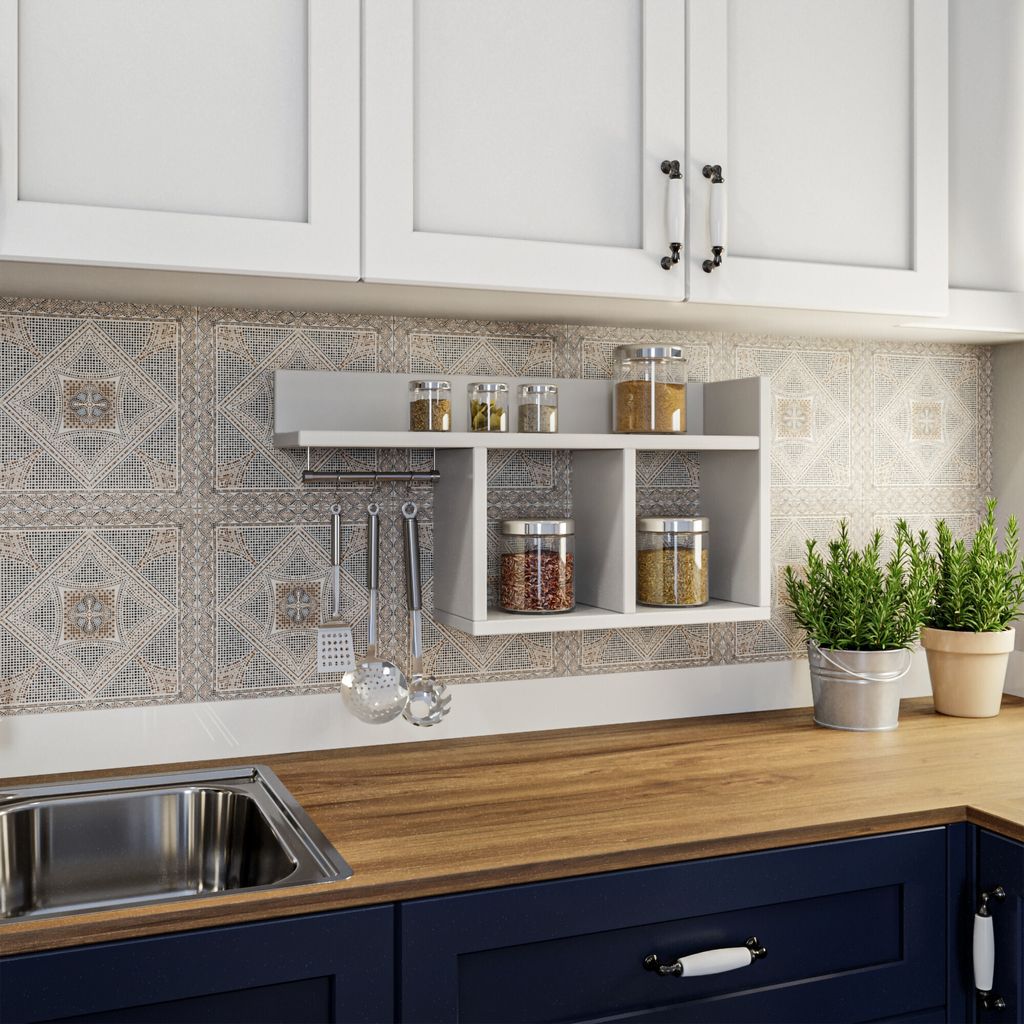 Skye Decor, Pare - White, Wandregale, Weiß, Produktbild 