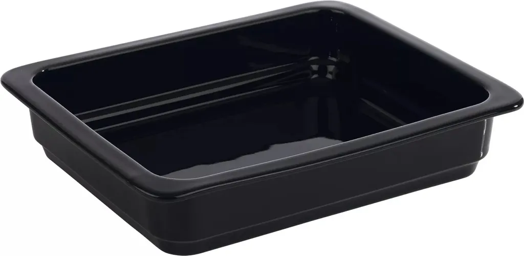 APS 82277 Contenitore GN 1/2 in Porcellana Nera - Servizio Buffet Elegante