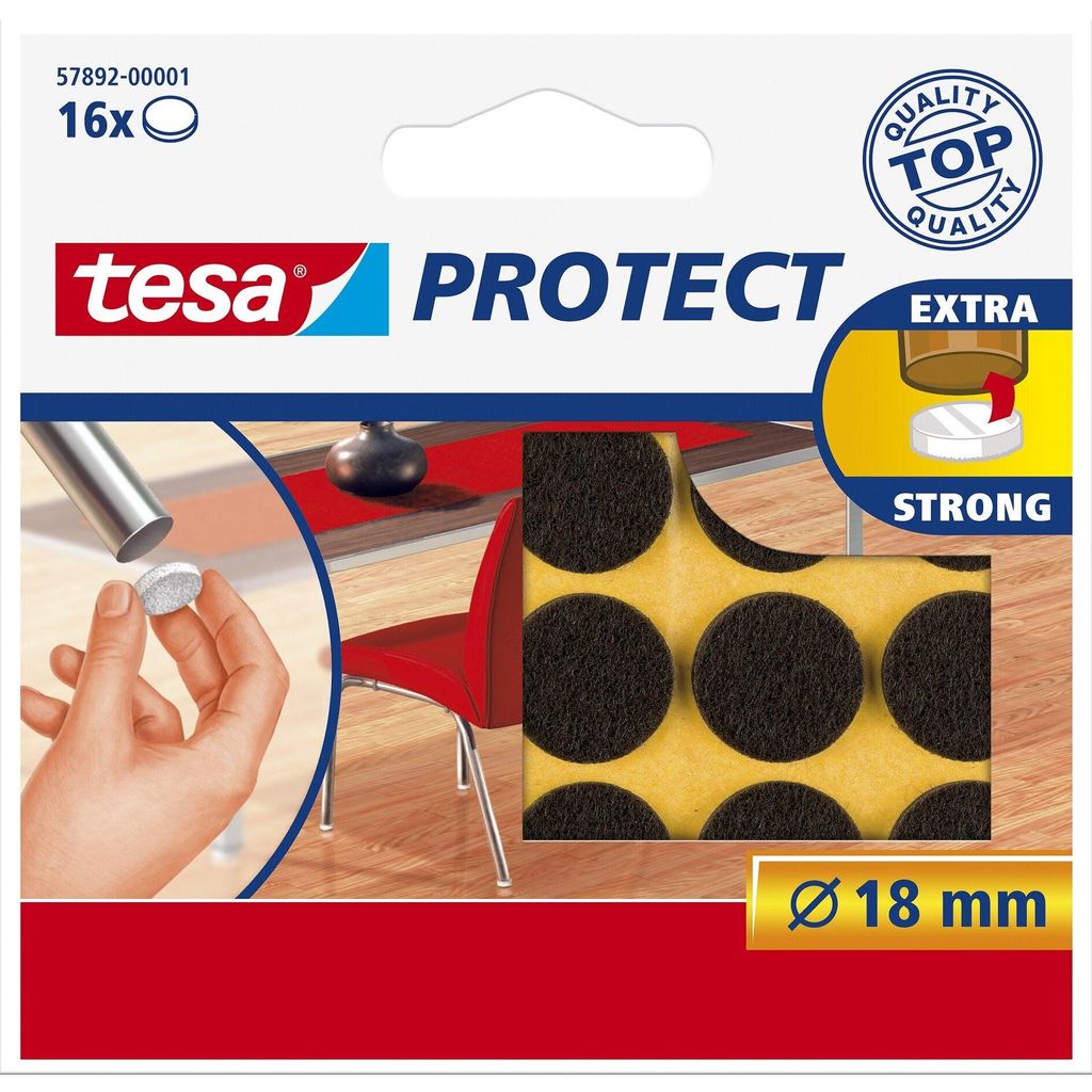 tesa Protect, deslizador de fieltro, color marrón, Imagen del producto 