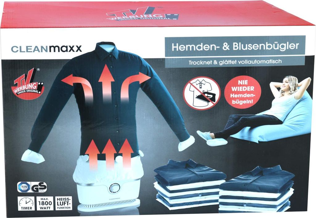 CLEANmaxx Bügler für Hemden & Blusen in Weiß/Silber - 1800 Produktbild 22