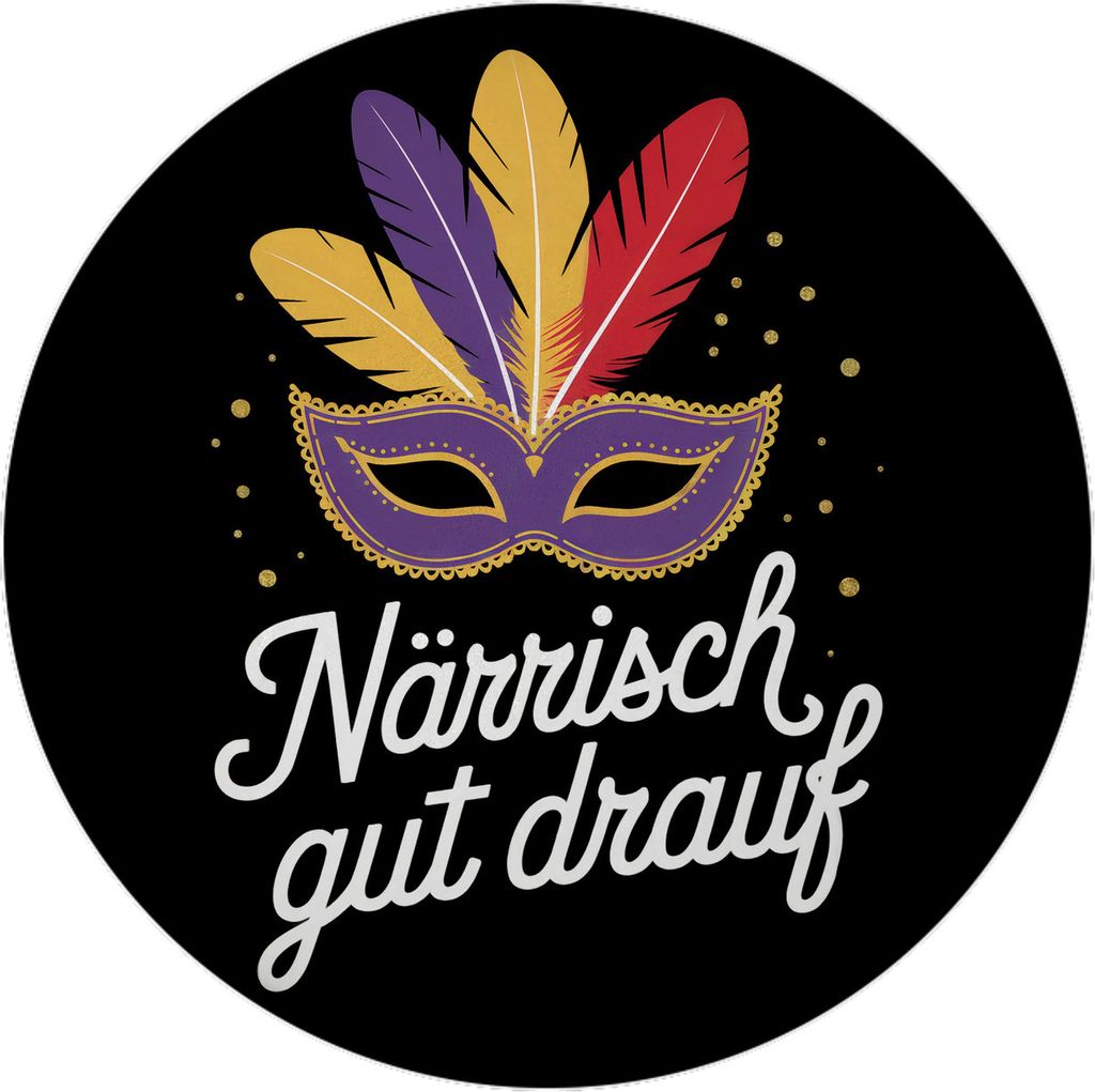 Karnevalsmaske Närrisch gut drauf Magnet mit Flaschenöffner