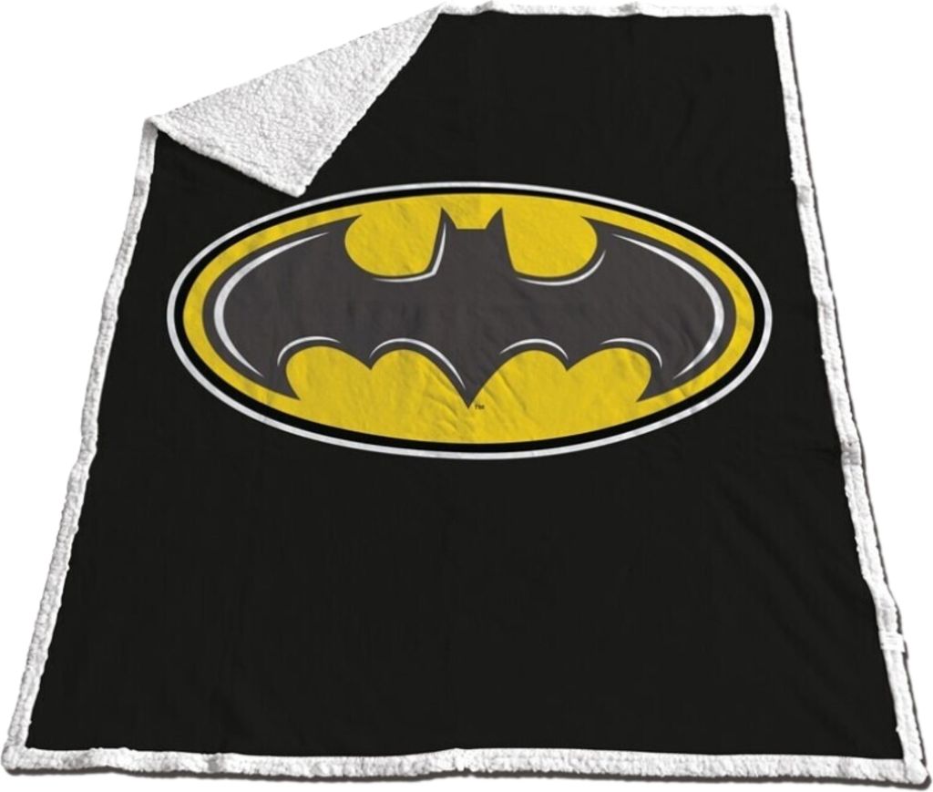 Batman Fleecedecke 130x170 cm – Kuschelige Sherpa-Decke für Kinder