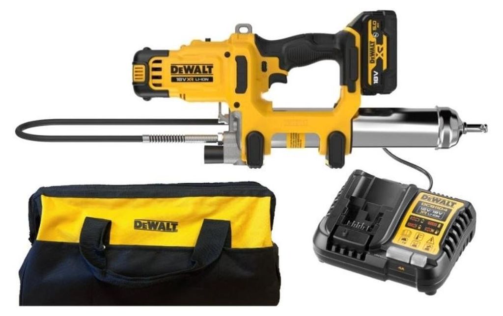 DEWALT Akku-Fettpresse, 18V / 5 Ah DCGG581P1G-QW Produktbild 