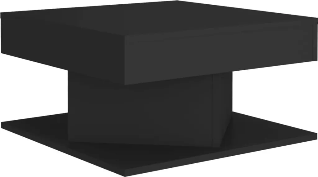 Tavolino Design Nero 57x57x30 cm: Essenzialità e Stile per il Salotto