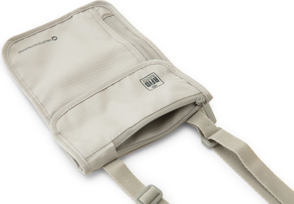 Onperpoe Brustbeutel Mit RFID Schutz Grau - Diebstahlsicher Reisegeldbeutel Wasserdicht Unisex
