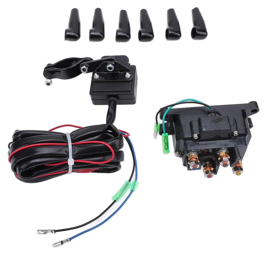 Solénoïde treuil 12V 250A étanche - Kit avec commande pouce pour UTV