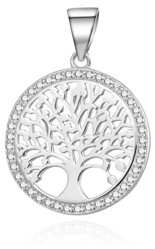 Pendentif en argent Arbre de vie avec zirconium AGH741 pour femme