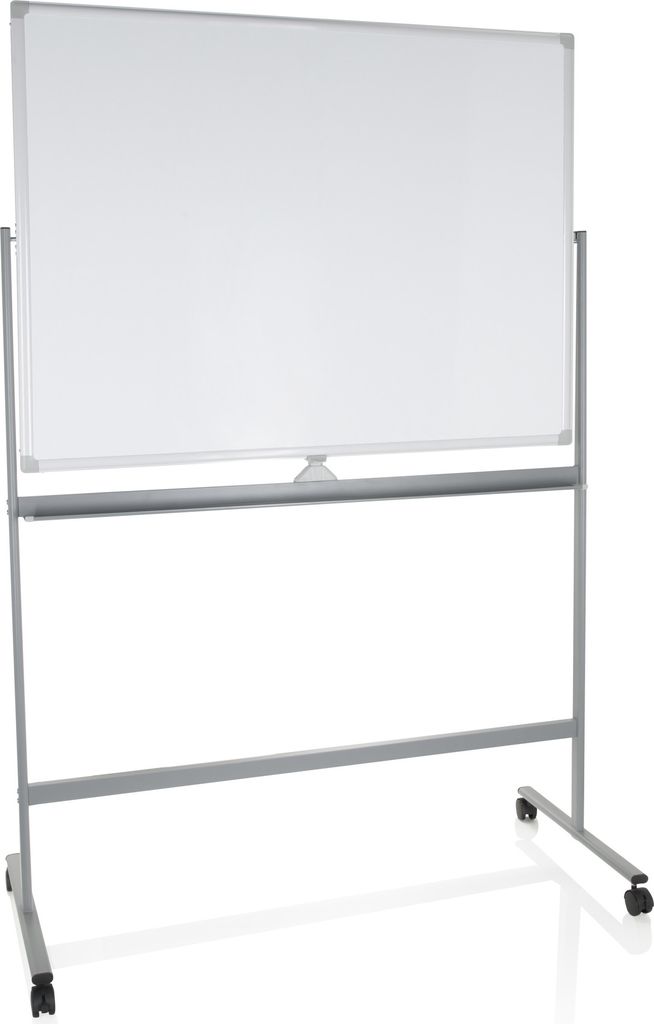 hjh OFFICE Whiteboard H 187.0 cm x B 128.0 cm MULTIBOARD I Flipchart Memoboard magnetisch, Tafel mit Rollen