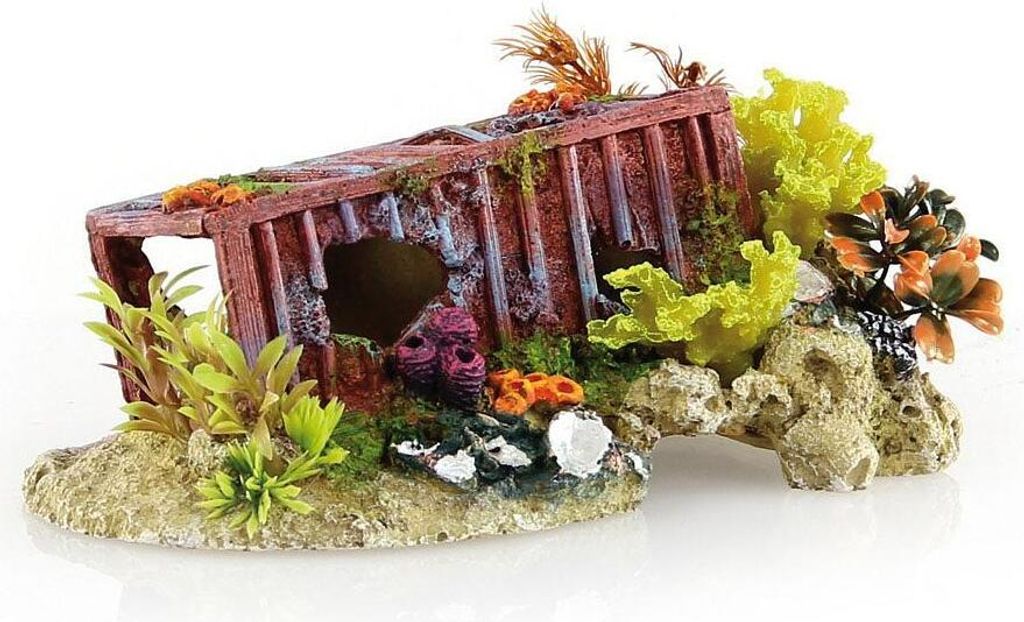 Amazonas Container Wrack 23 x 13,5 x 10 cm - Aquarium-Dekoration aus Kunstharz