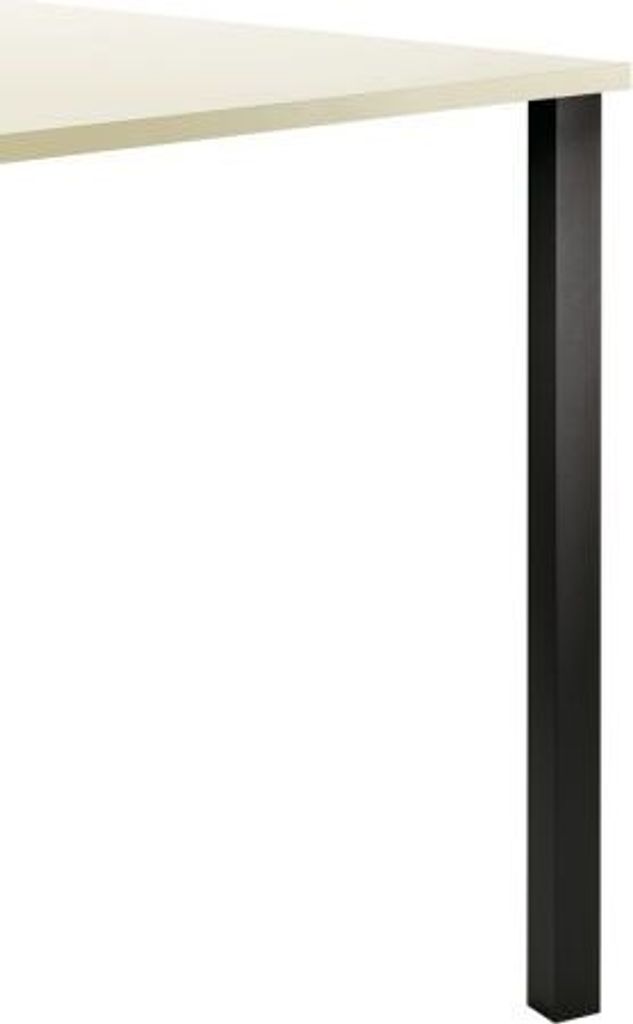 Kreta Vierkantfuß Aluminium, Stützfuß, schwarz matt, H 1100 mm