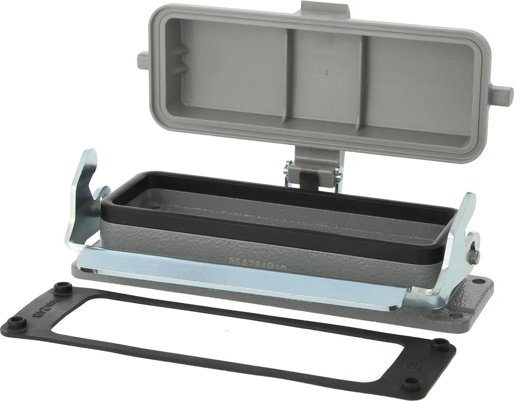 Boîtier rapporté HARTING Han 24B avec étrier longitudinal et capuchon