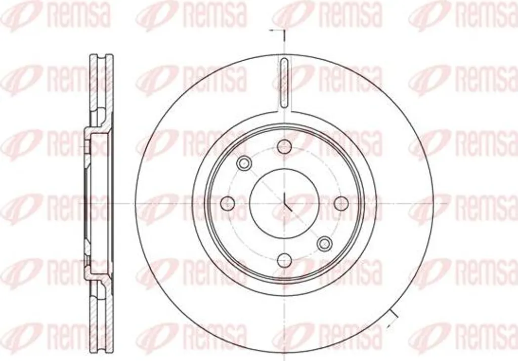Disque de frein REMSA 6306.10 type OE 4246V0 pour Peugeot 306 et ZX