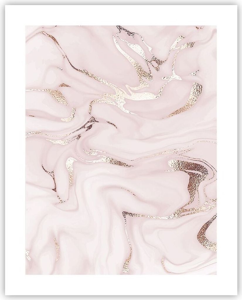 Poster - Poster ohne Rahmen - Rosa Marmor verschüttet - 40x50 cm - Wand Bild - Wanddeko - Wandbilder - Kunstposter - Wandposter - Bilder - Kunstdr...