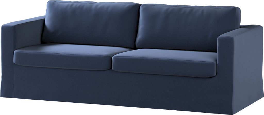 Dekoria Bezug für Karlstad 3-Sitzer Sofa nicht ausklappbar, lang, dunkelblau, Bezug für Sofahusse, Karlstad 3-Sitzer