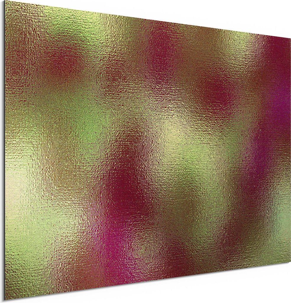 DEQORI Alu-Dibond Bild Silber 60x40 cm 'Changierendes Muster' Wandbild Metall dünn Design