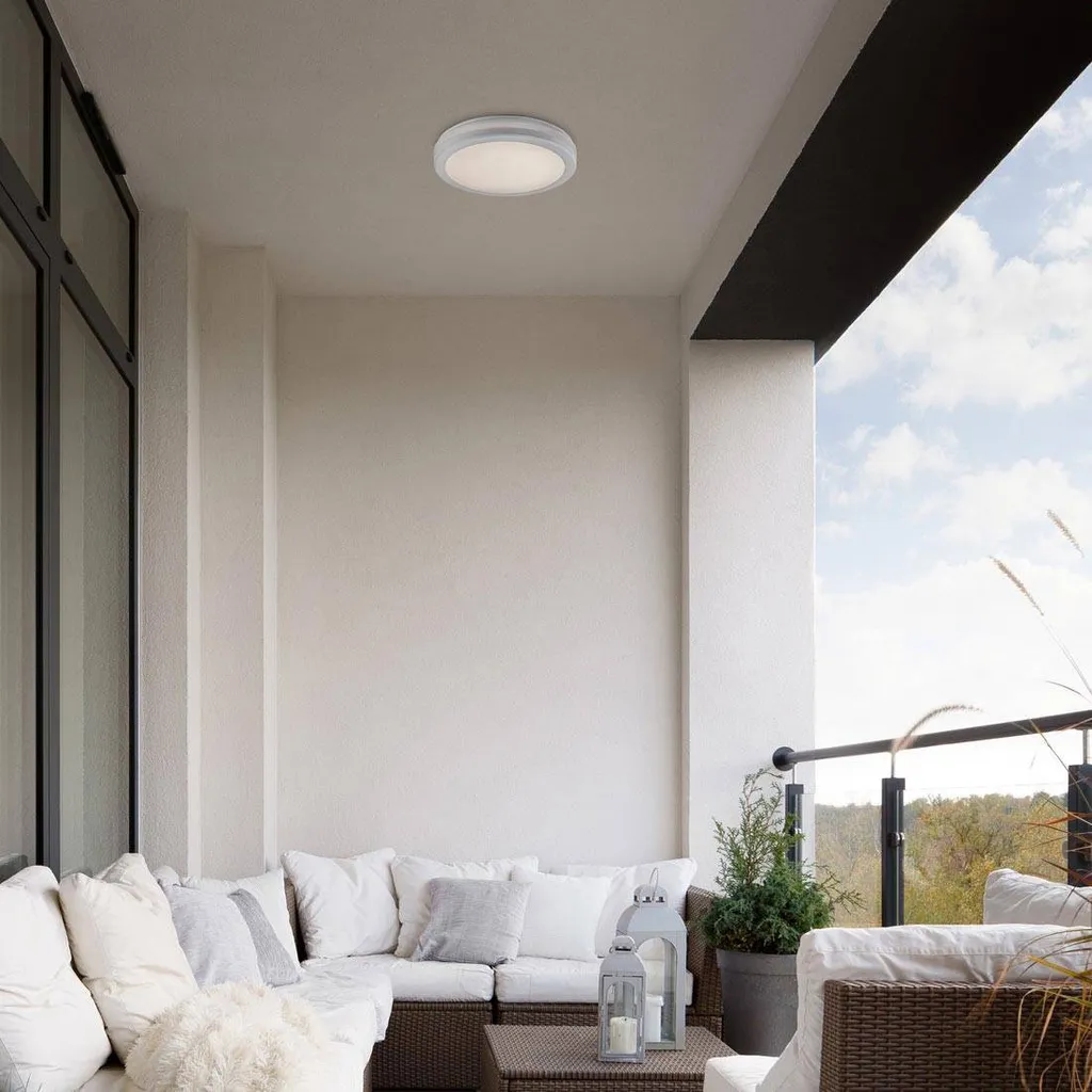 Illumina le tue Serate: Plafoniera INDRE LED 28W 3CCT IP54 Bianca - 6