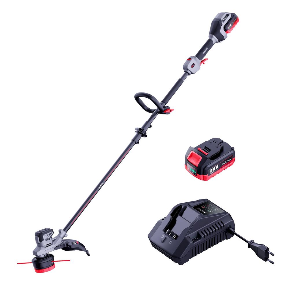 MOVA GT215 – Akku-Rasentrimmer – 38 cm Schnittbreite, bürstenloser Motor, 2-Gang Geschwindigkeit – Trimmen & Kantenschneiden, einstellbares ...
