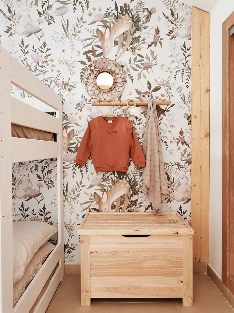 Coffre de rangement bois brut 70cm Astigarraga avec couvercle plat - 3