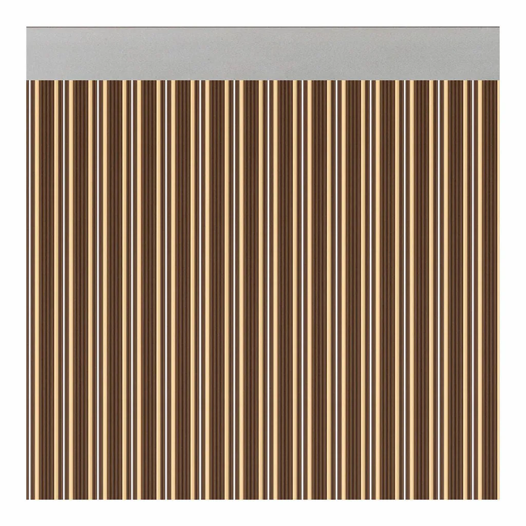 Rideau de porte 90x210 anti-regard Ferrara Ivoire Marron pour terrasse