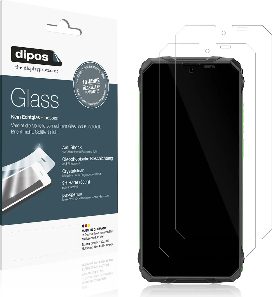 Blackview Fort 1 Pellicola Vetro Flessibile 9H dipos - 2 Pezzi Anti-Graffio