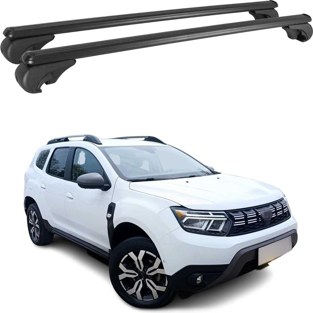 Dachträger Grundtäger für Dacia Duster mk3 2024-2025 75kg Aluminium Silber 2 tlg