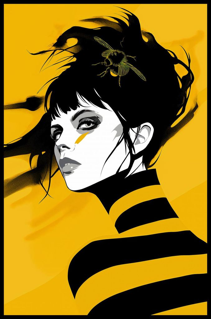 Plakat 53x81cm Gelbe Anmut