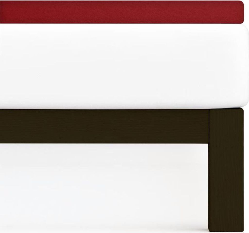 Traumschlaf Flausch Frottee Topper Spannbettlaken 200x200 cm – 200x220 cm karmin