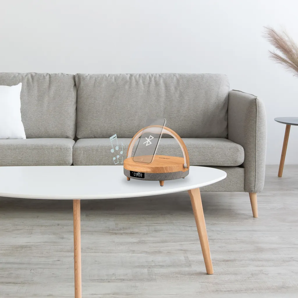 Réveil Bluetooth avec Chargeur Induction pour Table de Nuit Connectée - 2