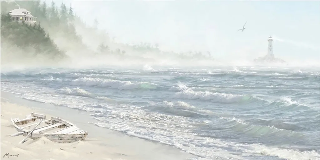 Tableau Fog Bank de Richard Macneil PM11909 - Toile 50x100 cm Multicolore
