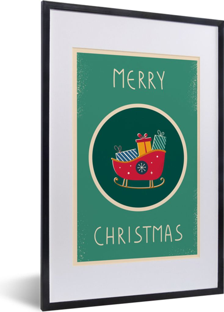 MuchoWow® MuchoWow® Gerahmtes Poster Schlitten - Geschenke Produktbild 