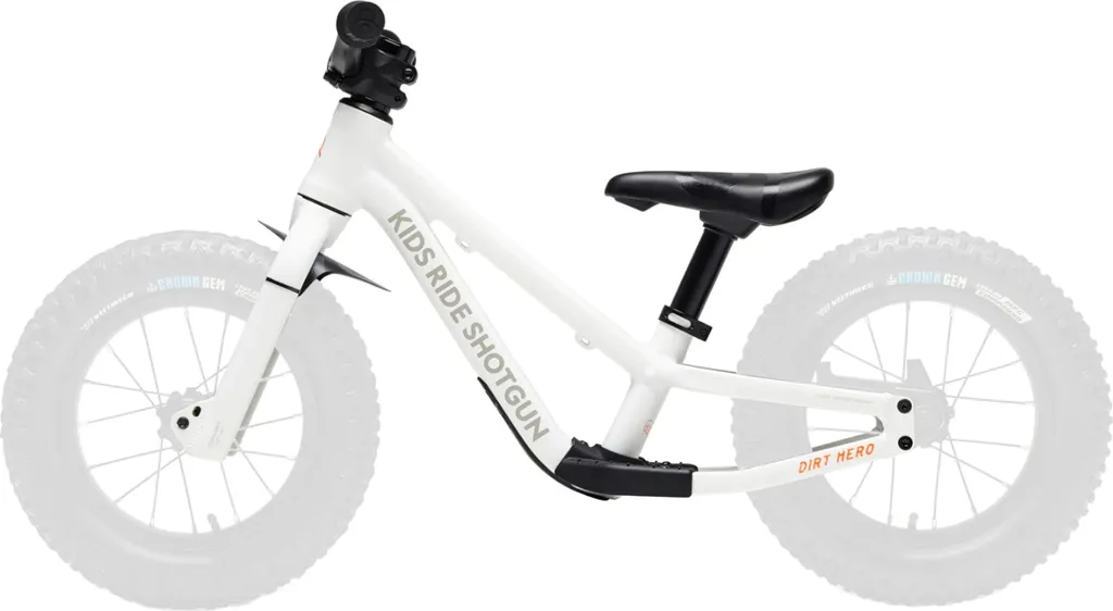 Vélo Enfant Dirt Hero Kids Ride Shotgun Kit Cadre pour Sentier Blanc