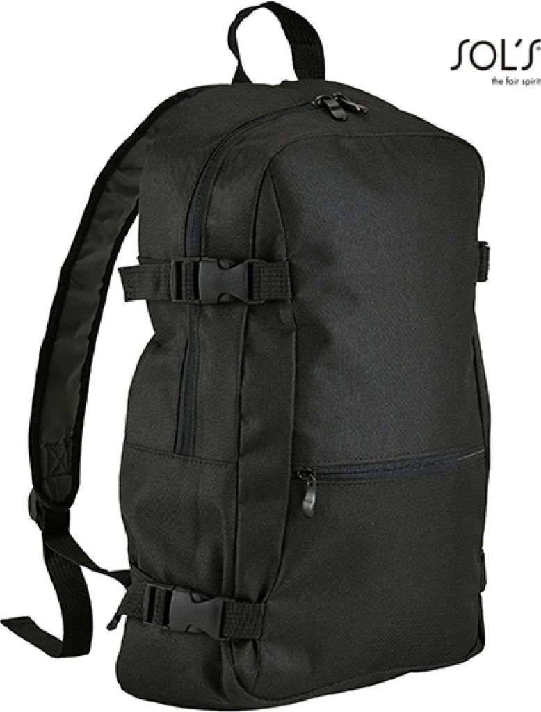SOLs Bags 01394 | Backpack Wall Street Rucksack | 12,5 x 29 x 45 cm - Farbe: Black - Größe: 12,5 x 29 x 45 cm