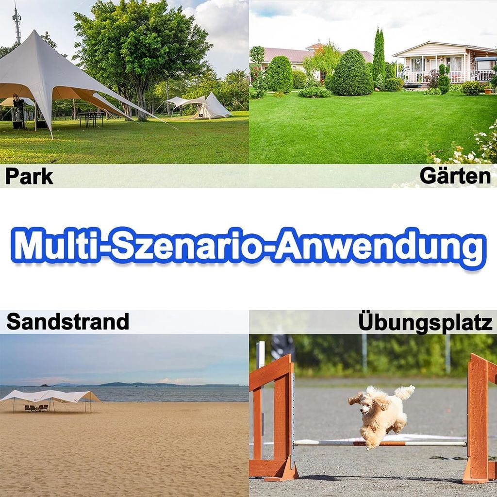 Sessamen-LP Agility Hürdenset Slalom Stangen Sprungstangen Produktbild 7