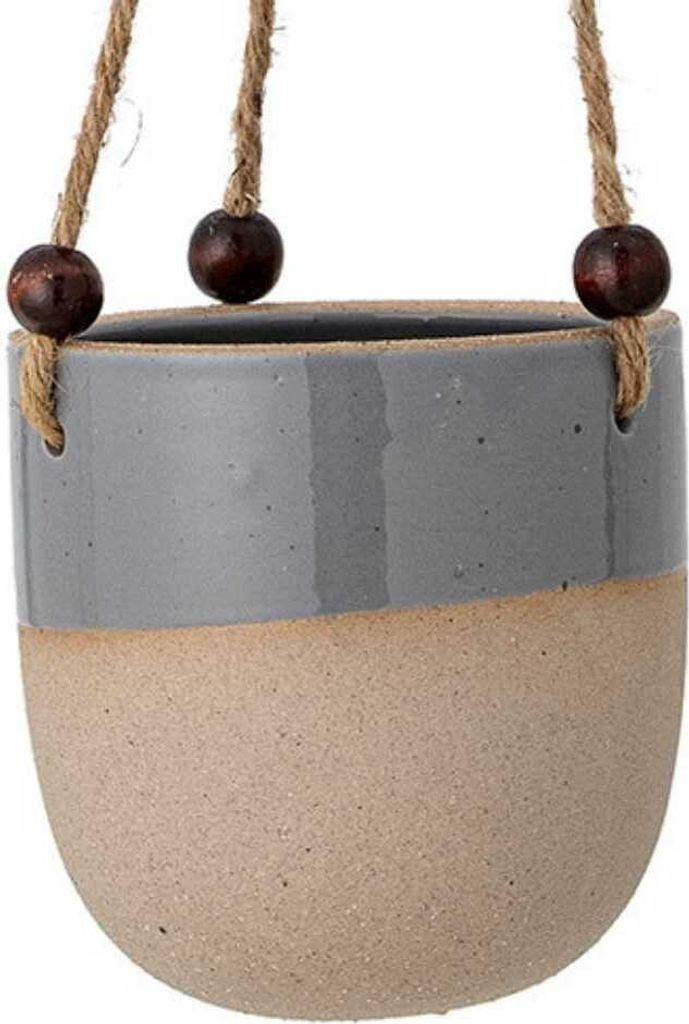 Bloomingville Blumentopf Hänger BEYAN Blau 11x12 cm Blumenampel Keramik