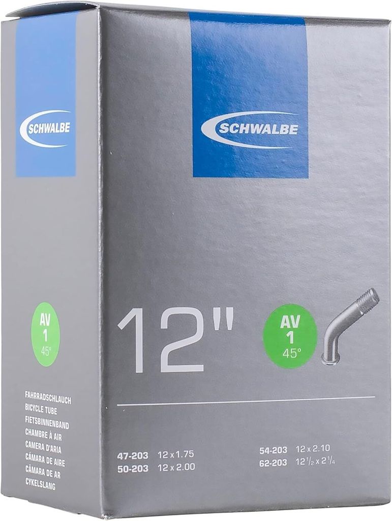 Schwalbe Schlauch AV1 40mm (12") 47/62-203 45° Produktbild 