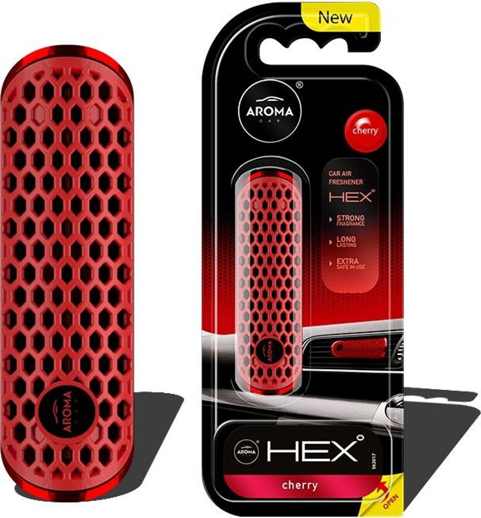 Lufterfrischer Polymer HEX Aroma Duftkirsche für Auto-Ventilation