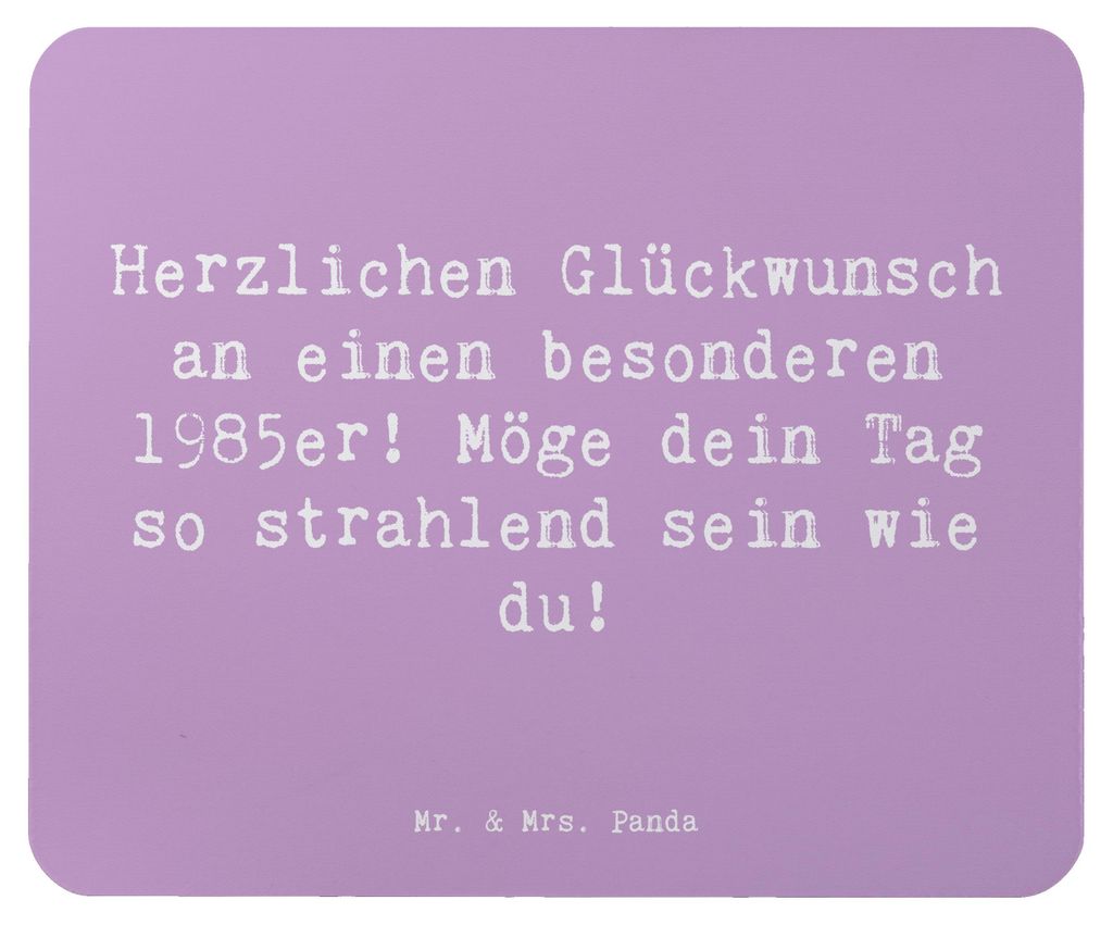 Mr. & Mrs. Panda Mauspad Spruch 1985 Geburtstag - Lavendeltraum - Geschenk, Mousepad, mausteppich, Alter, Geburtstagsspruch, Verbundenheit, besonde...