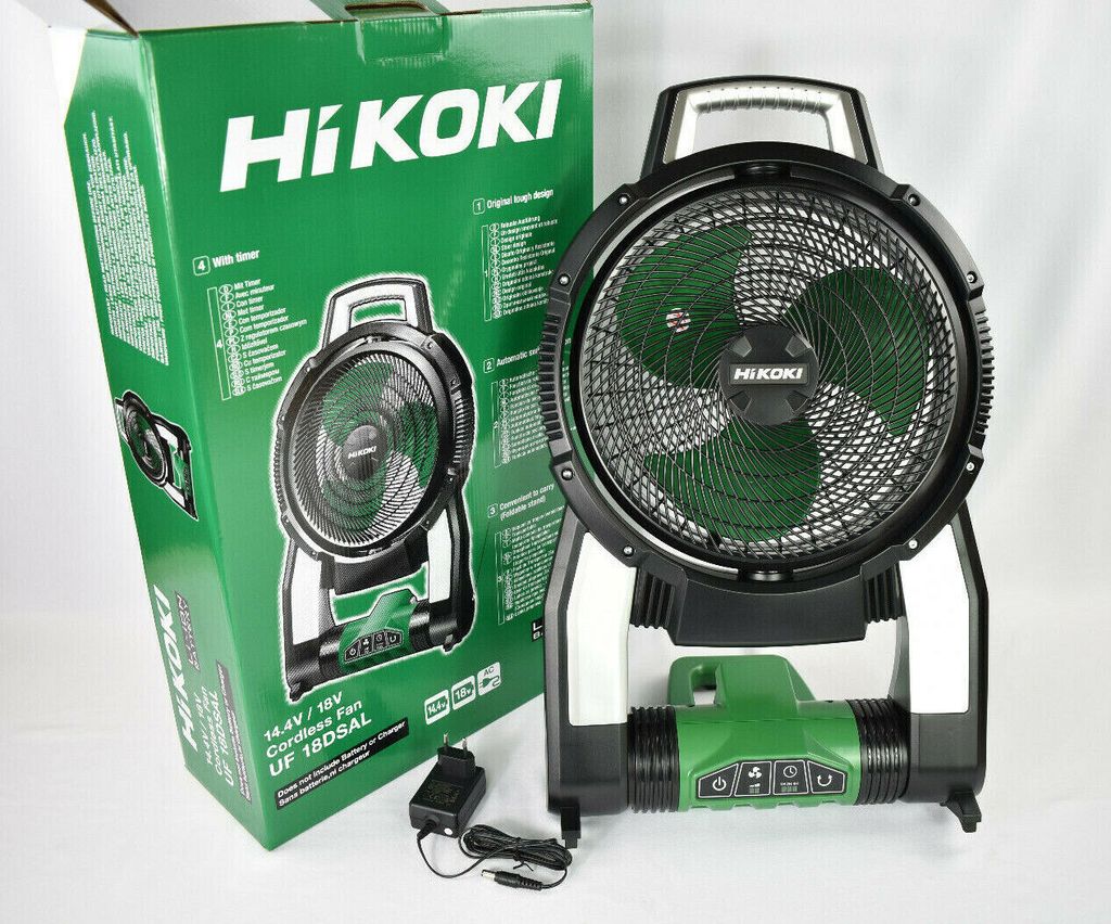 18V draaibare ventilator, inclusief 220V adapter. Solo Productafbeelding 