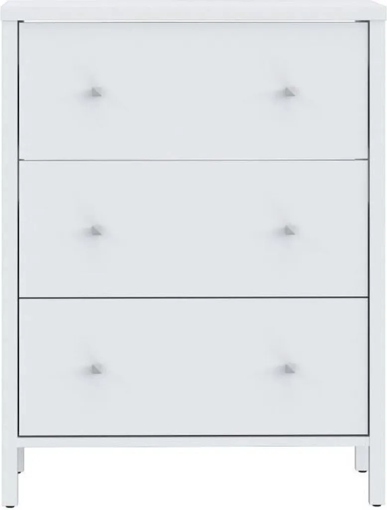 Meuble bas pour évier blanc IPSARION avec 3 tiroirs coulissants L64cm