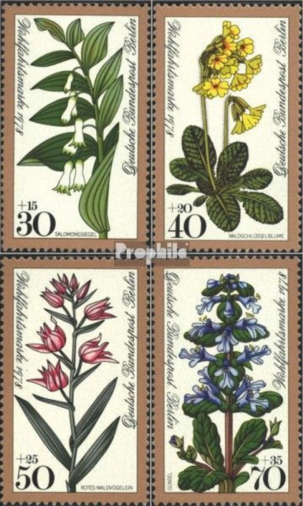 Briefmarken Berlin (West) 1978 Mi 573-576 (kompl.Ausg.) FDC Waldblumen