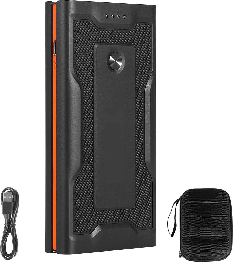 SucceBuy Tragbare Starthilfe Powerbank, 1000A Spitzenstrom mit LED-Lampe & Kabel, geeignet für Motoren bis 5L Benzin/3L Diesel, Schnellladefunktio...