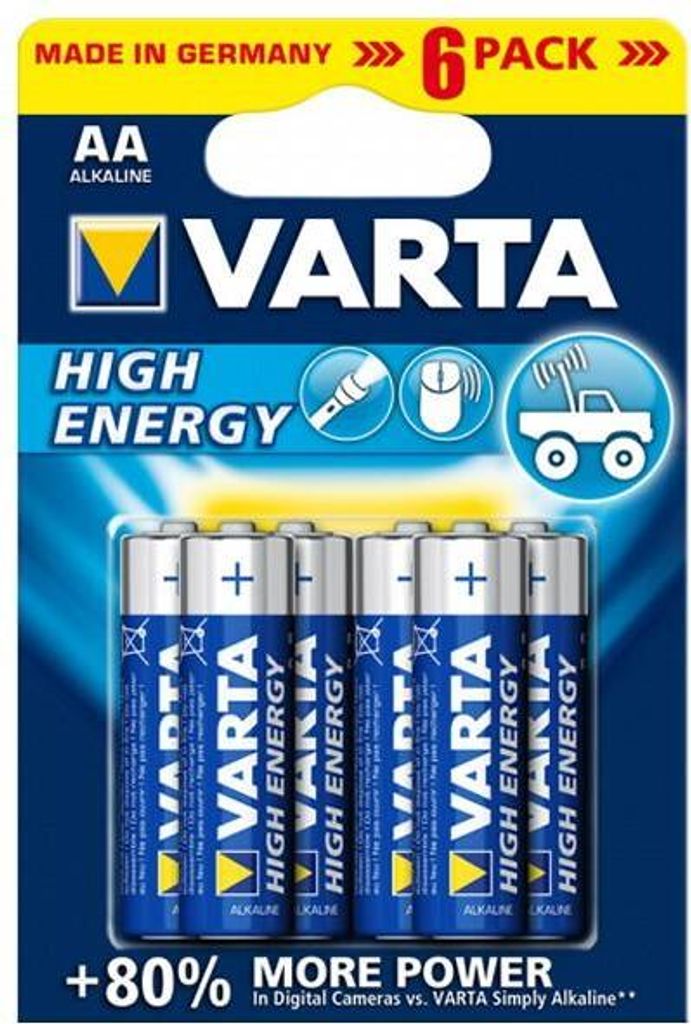 Alkline-Batterie Varta 4906 AA 1,5 V AA High Energy (6 pcs) Blau