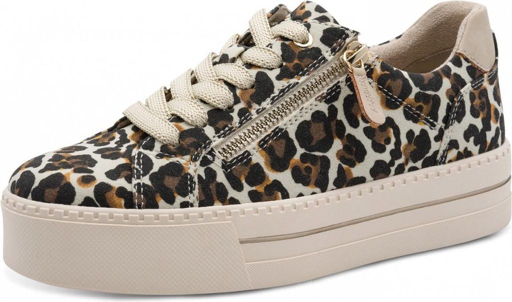 Jana sportlicher Schnürer Beige in Gr. 39