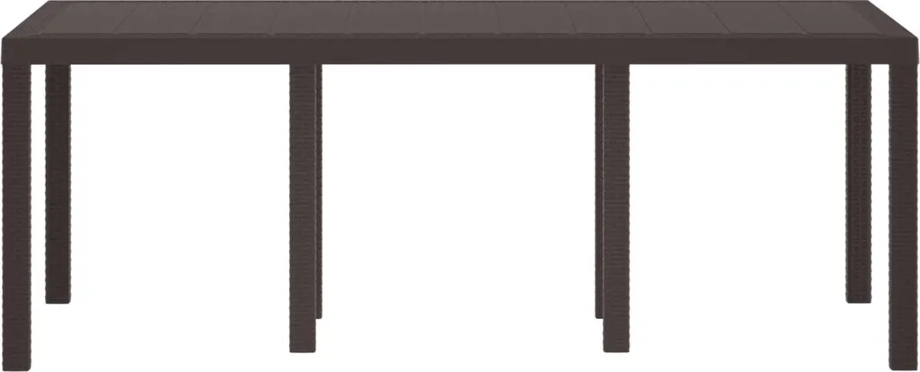 Grande Tavolo vidaXL da Giardino in Polyrattan 200x100x73 cm Marrone