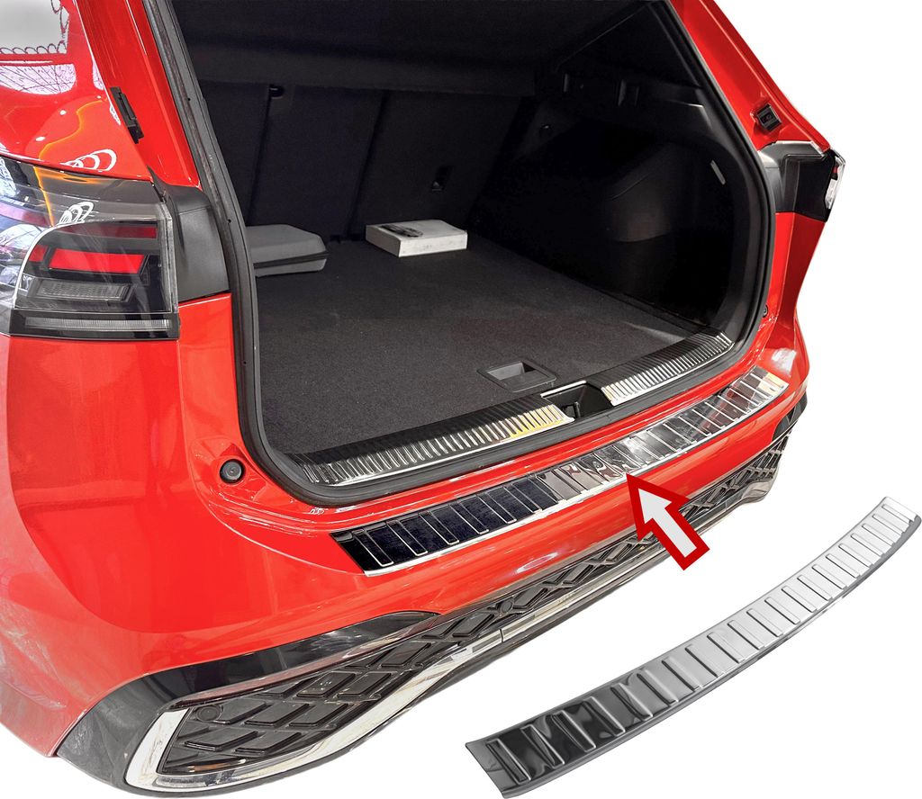 Protezione paraurti cromata in acciaio inox adatta per VW Immagine del prodotto 