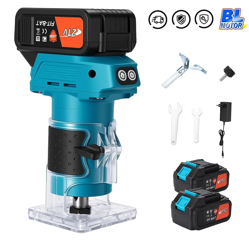 Fraiseuse bois 5 vitesses à batterie 18V avec kit 2 accumulateurs - 2
