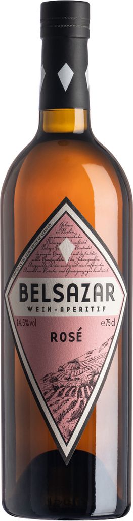 A bottle of Belsazar Rosé Wein-Aperitif.