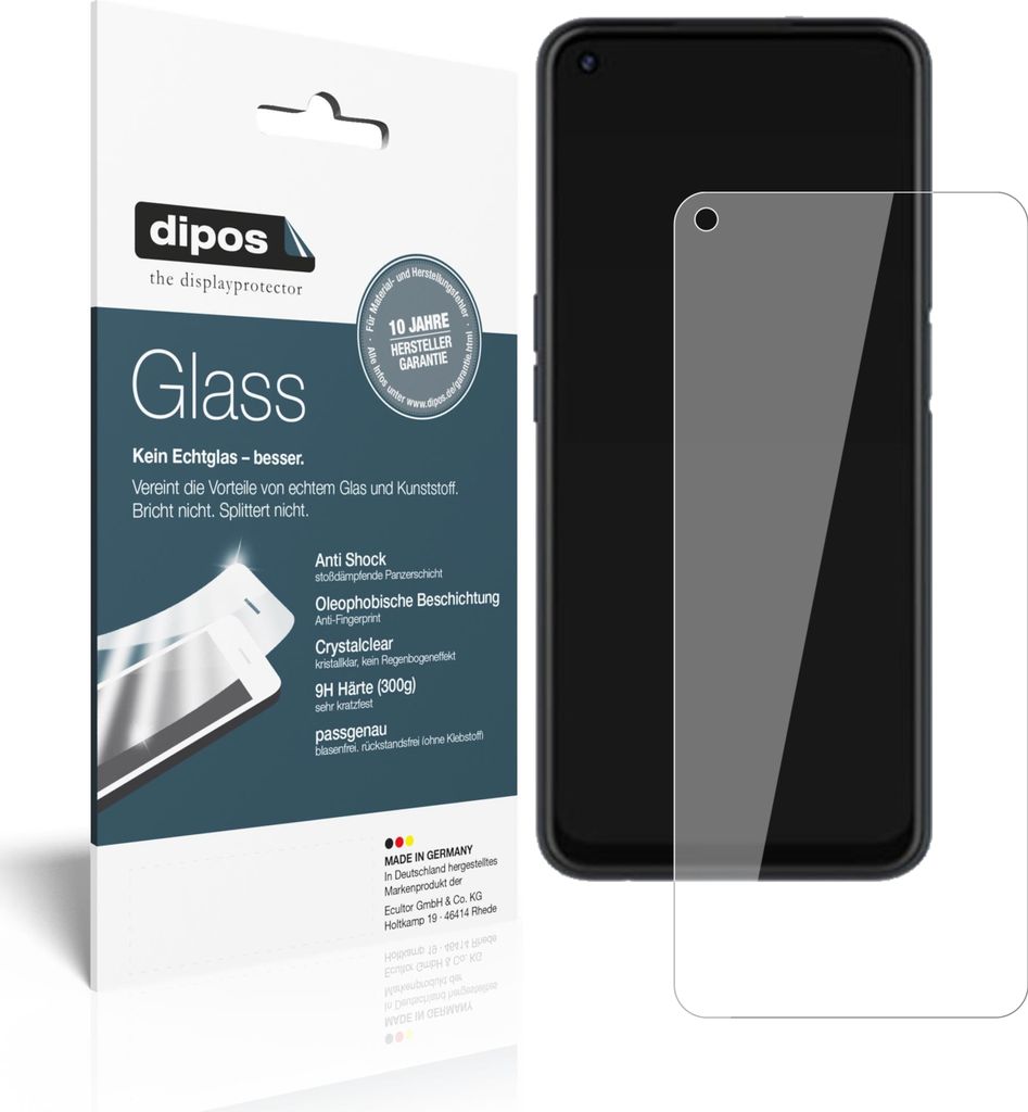 2x Schutzfolie für Oppo A72 - Anti-Shock 9H Folie dipos Glass Kunststoffglas