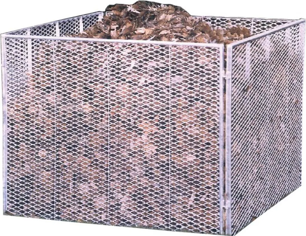 Composteur extérieur aéré en métal déployé robuste et démontable - 4