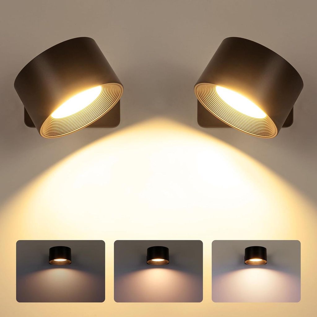 Applique murale LED orientable à 360°,tactile, lot de 2, Image du produit 